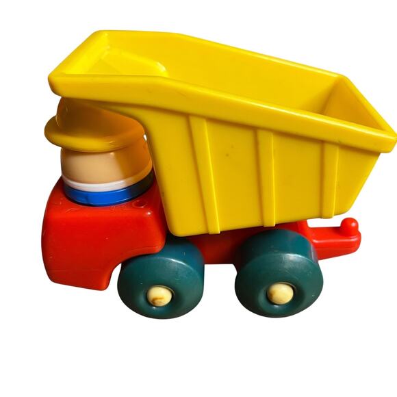 VINTAGE LITTLE TIKES TODDLE TOTS CONSTRUCTION DUMPTRUCK WITH CONSTRUCTION WORKER - Picture 2 of 9